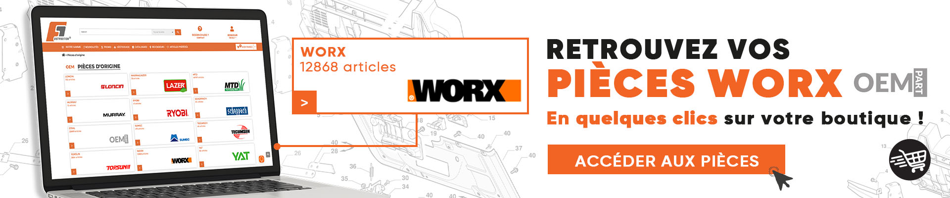 F1 Distribution - Pièces d'origines WORX