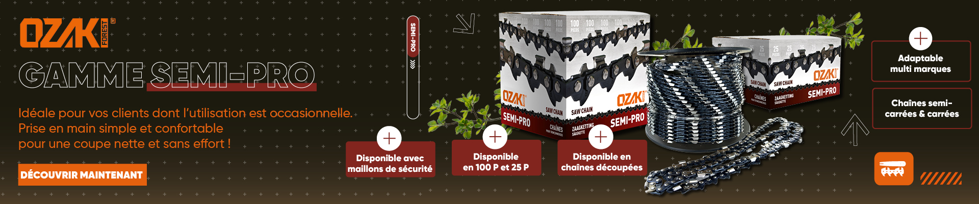 F1 distribution - Gamme chaines semi pro Ozaki