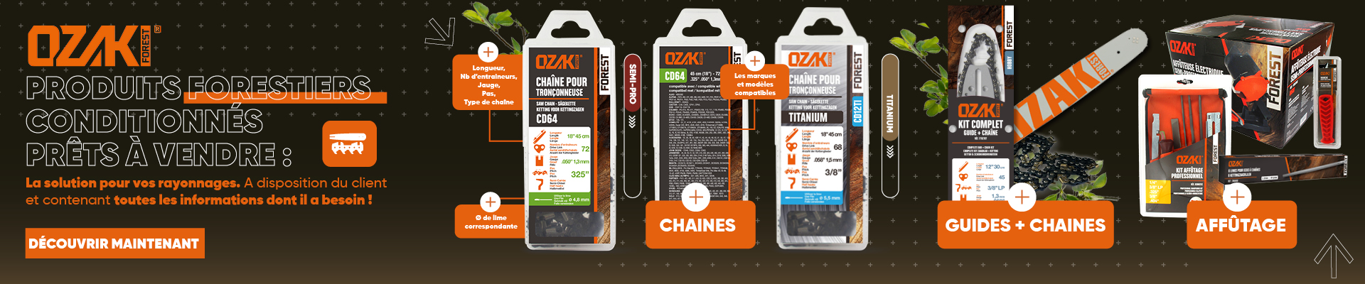 F1 distribution - Gamme chaines conditionnees Ozaki