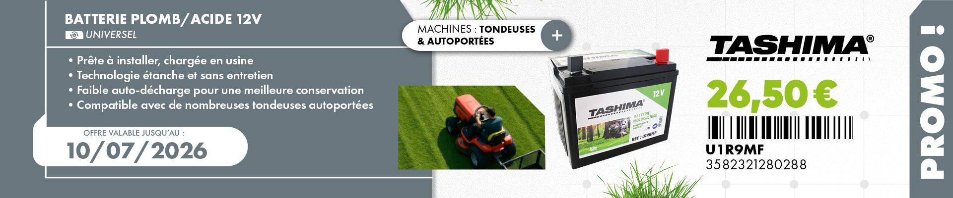F1 Distribution - BATTERIE 12V 28A - U1R9MF